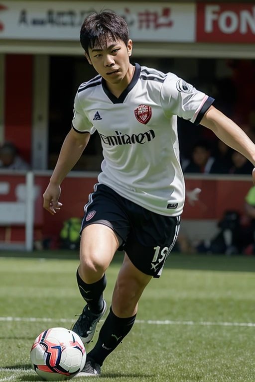 Un joueur de football de dossard issa age de 15 au dos
