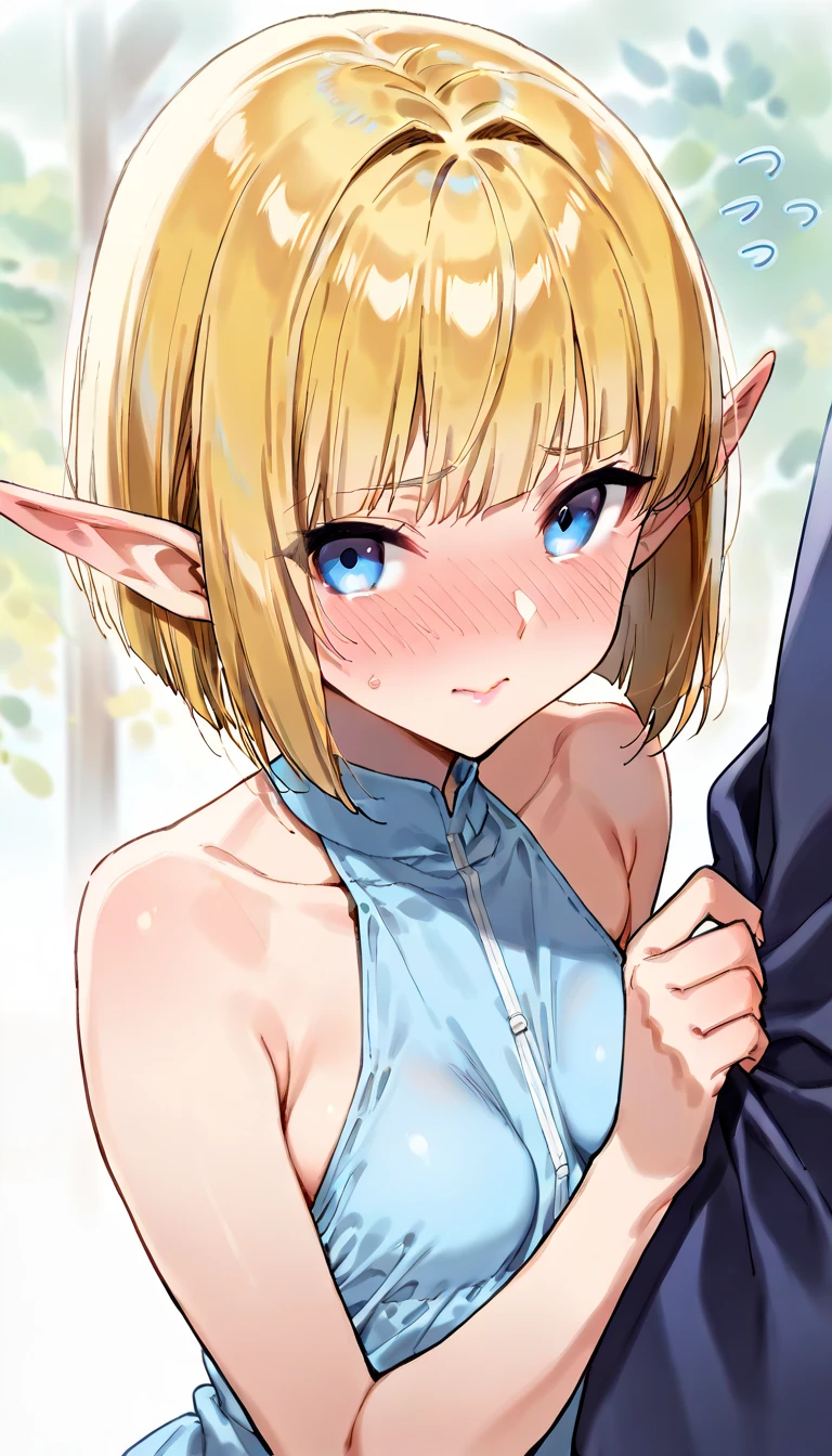 score_9, score_8_up, score_7_up, source_anime, best quality, masterpiece, official art, absurdres, highres, ultra-detailed,waifu2x,break,1girl, elf, short hair, slender, androgynous, small breasts, beautiful detailed eyes, (nipple:0.6), wet, sweat, saliva, (yawn:0.5),penis, twitching penis, oral sex, felatio, cum, motion lines,projectile cum, facial, bukkake, hot breath, sound effects, outdoors, water, forest, spring,break,(clear line illustration:1.2), super detailed skin,very high resolution, very aesthetic, Best sexual lighting powered by famous artist, 8k,cute picture,beauty illustration,photoshop_(medium),,(Detailed Lighting),uncensored,