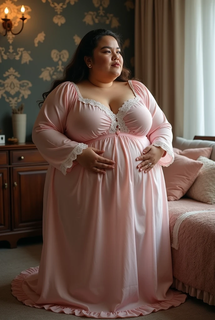 (room),,evening(Highest quality,8k,RAW Photos,Realistic,High resolution:1.2),(Extremely sexy chubby Japanese mother), ((Extremely cute, round face and baby face)), ((Tarako lips:1.25)), (Extremely large breasts bigger than a face),(pajamas),((He is excited to see a men's porn magazine for the first time.:1.35)),,(Extremely large breasts bigger than a face),((Embarrassing)),Upper Body ,(Tight fit),,(((Obscene language))),Look at this,Close-up of huge breasts bigger than an extremely large face,short hair,(Lying in bed),(((To tempt obscenely))), (((Seduce intensely)))