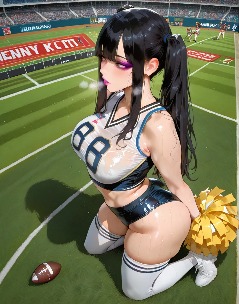 Ultra HD、Ultra high definition、Noise Reduction、perfection、Image quality adjustment、balance、((Soccer field、field、girl、referee))、soccer ball、referee、Crop top、Nipple Puffs、Hard erect large nipples、High leg panties、Camel Toe、Giant tit、Nipple Puffs、Cleavage、Plump、Super big breasts、Super big butt、Bubble butt、((horn, blowing the horn))