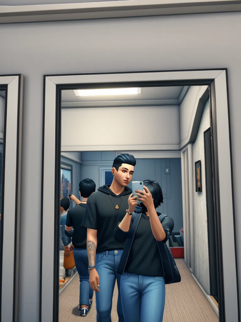 there is a man and woman taking a selfie in the mirror, hannah yata charlie immer, mid-transformation, natasha tan maciej kuciara, sturdy body, thomas danthony and malika favre, by Anna Haifisch, dasha taran, by Christen Dalsgaard, by Karl Völker