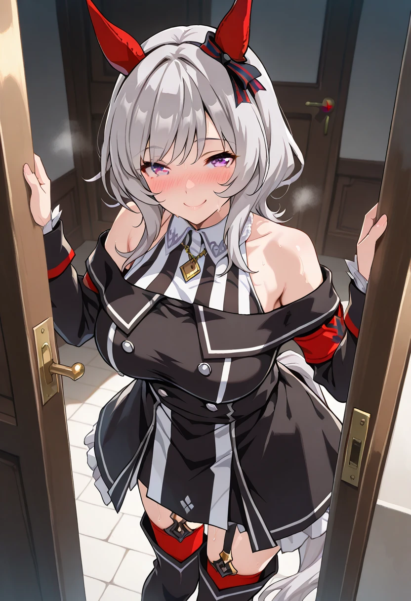 sexy girl no clothes, big bobs , White background sexy pantyhose, sweating a lot, gloves on hands, white hair, detailed blue eyes