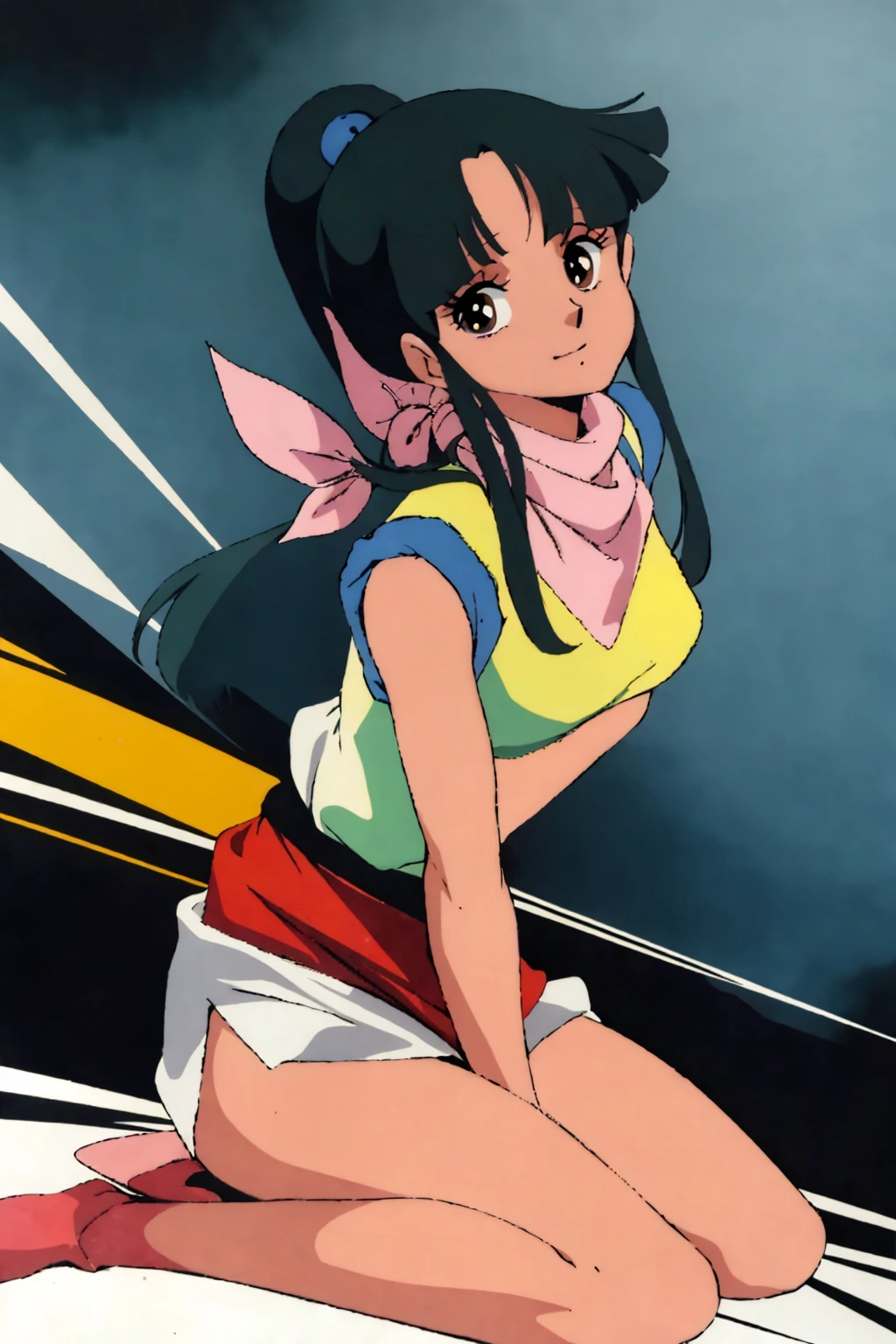masterpiece, High resolution, Highest quality, anime, alone, One Girl, Kyoko, White panties, Panty shot