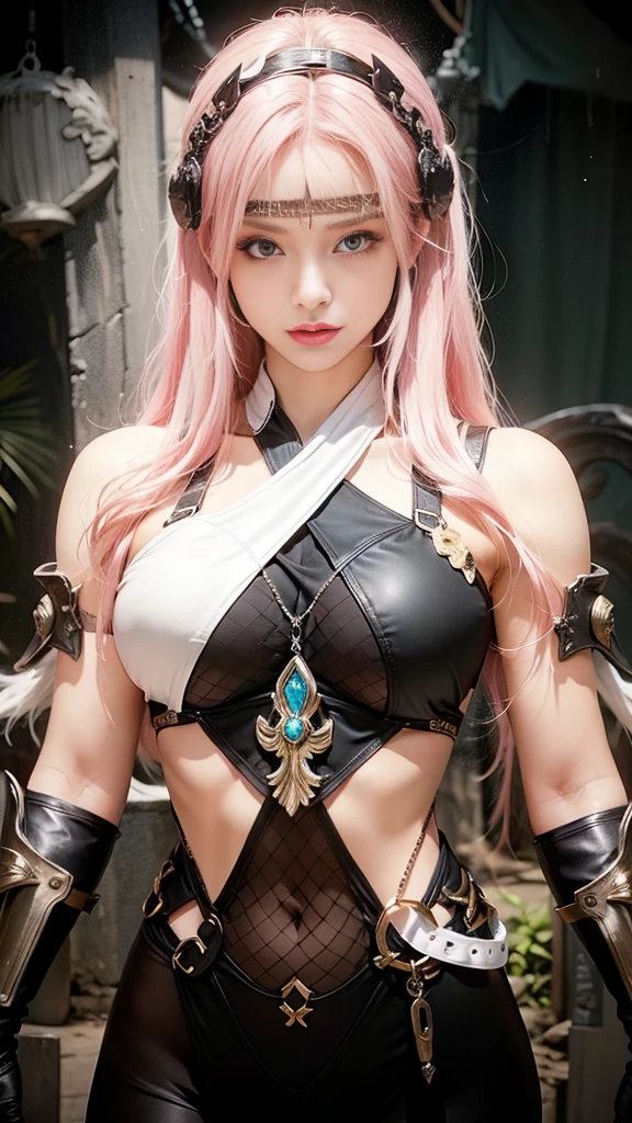 Ariana Grande sexy woman in a white gold and pink lotus lace armor skirt, chengwei pan on artstation, by Yang J, detailed fantasy art, stunning character art, fanart best artstation, epic exquisite character art, beautiful armor, extremely detailed artgerm, detailed digital anime art, artgerm on artstation pixiv, armor girl, cleavage big breasts:1.2, (mini skirt:1,5)