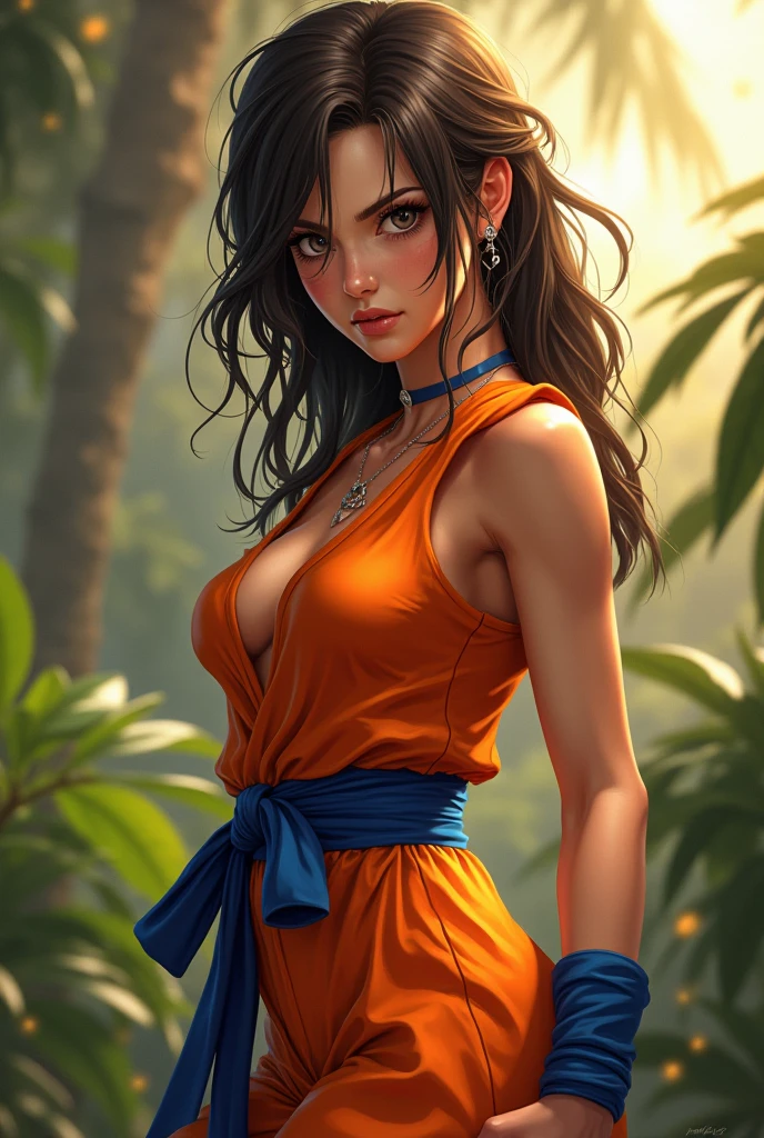 masterpiece, best quality, autumn outfit, colorful hair, outdoor,upper body, colorful autumnal clothes, ((fully clothed)), warm clothes, wet clothes, soaked, drenched, excited, wet hair, wet and slimy, water up to her chest, submerged, fantasy environment, fantasy chinese environment ,fantastical, vivid colors, varied poses, detailed green eyes, beautiful Asian girl