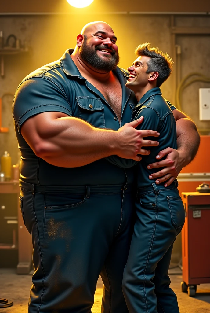 1boy {Black hair, dark brown eyes, polo shirts, tight shirts, open collar polo shirt, pants, fat abs, fat, Tight breasts, fat breasts, collar shirts, fat thighs, fat tits, fat arms, fat legs, fat body, Huge fat, strong, bulge pants, daddy, (Pectoralis major: 1.2)}, 2boy{handsome, young face, thin face, Sharp Facial, Blonde hair, red eyes, beardless, tight shirts, shorts, muscle, necktie,blush, embarrassed, closed mouth, bulge shorts }, 3boy{Black hair, blue eyes, shirts, tight shirts, open shirt, pants, fat abs, fat, Tight breasts, fat breasts, collar shirts, fat thighs, fat tits, fat arms, fat legs, fat body, Huge fat, strong, bulge pants, (Pectoralis major: 1.2, blush}, Best Quality, 8K, OriginalPhoto, realisitic, high resolucion, The ultra detailliert, film lighting, film grain, chromatic aberration, salaryman, in office, Dynamic Angle, Details Finger, big bulge, Huge bulge, blush, embarrassed, closed mouth, chest cleavage, photograph realistic, Masterpiece, male, side part hair, Best Quality,