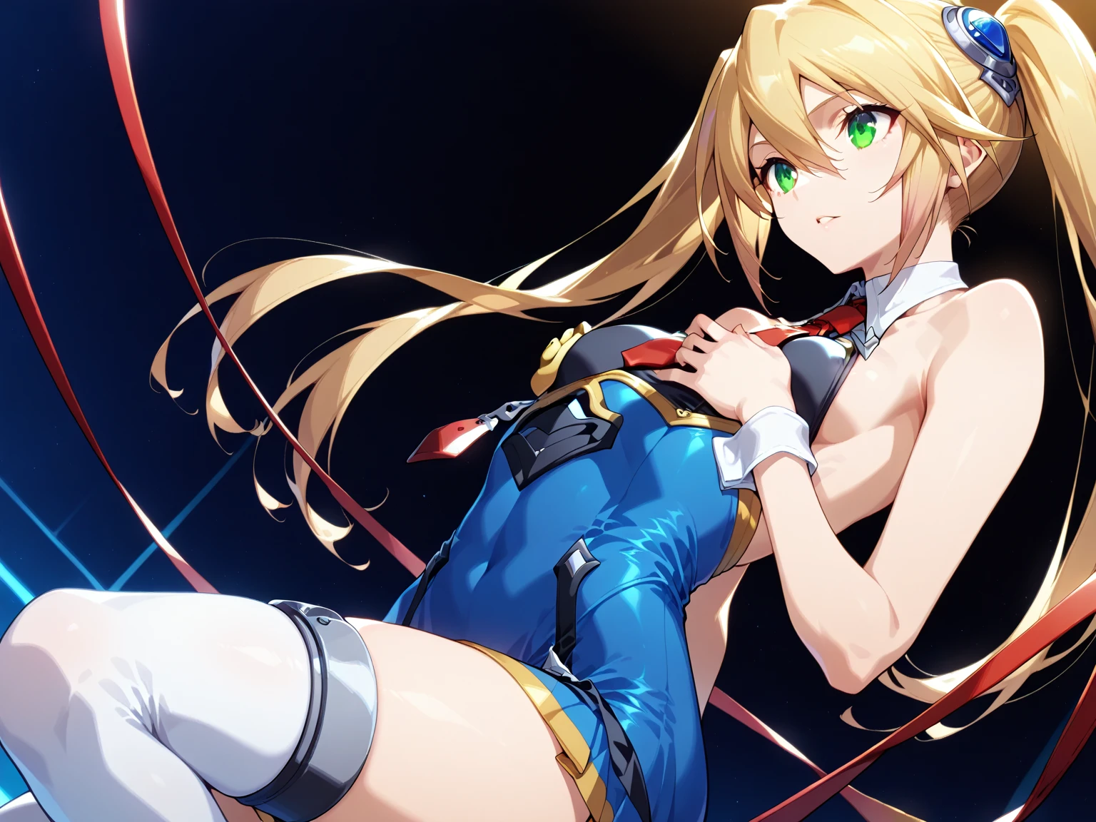 ((small that began to bulge))、((White bra))、Blonde Russian、length hair、Sweat appears in the chest、sodden、Very embarrassing、14yearsautiful and cute、(((Lower the zipper of the suit until you can see the panties)))r the zipper until you can see the navel))、White bra、Sitting, ((Spread legs)),nigLooking at Viewer)), small tits ,(((underboob))),Wrists restrained with ropes、Shibari、Arms up,Bondage Chain, Tsts, srestrained,Bandaged hand,BDSM,((POV)), Lynette,(((The vaginal opening iposed)))、Vaginal opening valgking down at viewer, (facelesson face), (((POV)))、 pov from down、anguished expression、darkened room、A rope hanging from the ceiling restrains the arms、White candle hanging in cleavage、