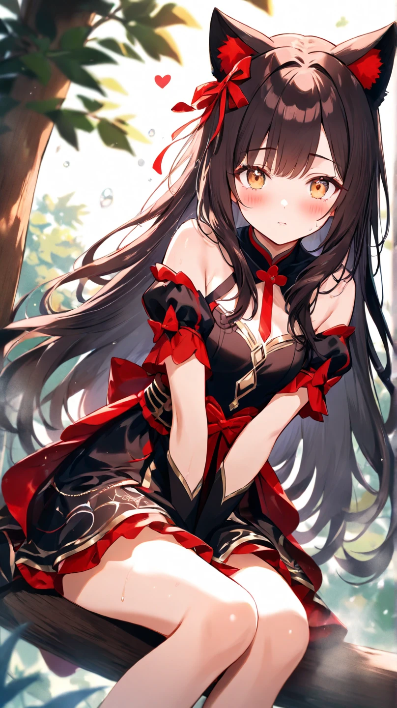 (best quality, masterpiece), (eye focus, face, close-up:0.4), blush, (smile:0.7), 1girl, solo focus, bangs, white background, durch angle, side, head tilt, jewelry, bow, horn
, (fantasy, red theme:1.3), multicolored, gradient
, perspective