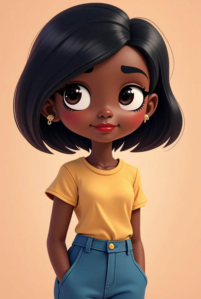 chibi 1 african children dark brown skin:5, Sorriso fofo, sentado ((corpo todo))) "various emotions" sombras realistas, olhos brilhantes, pele detalhada, olhos castanhos esverdeados ligeiramente brilhantes, pose para foto, cabelo preto longo e encaracolado, flores no cabelo, estilo rapunzel, Muito detalhado, rosto 8k altamente detalhado, formato de rosto perfeito, perfect full lips, nariz perfeito, olhos lindos e corretos, atento, vestido de casamento: 3.45, flores de cabelo, obra de arte , melhor qualidade, solteiro, jeans, sozinho, Advanced Chibi