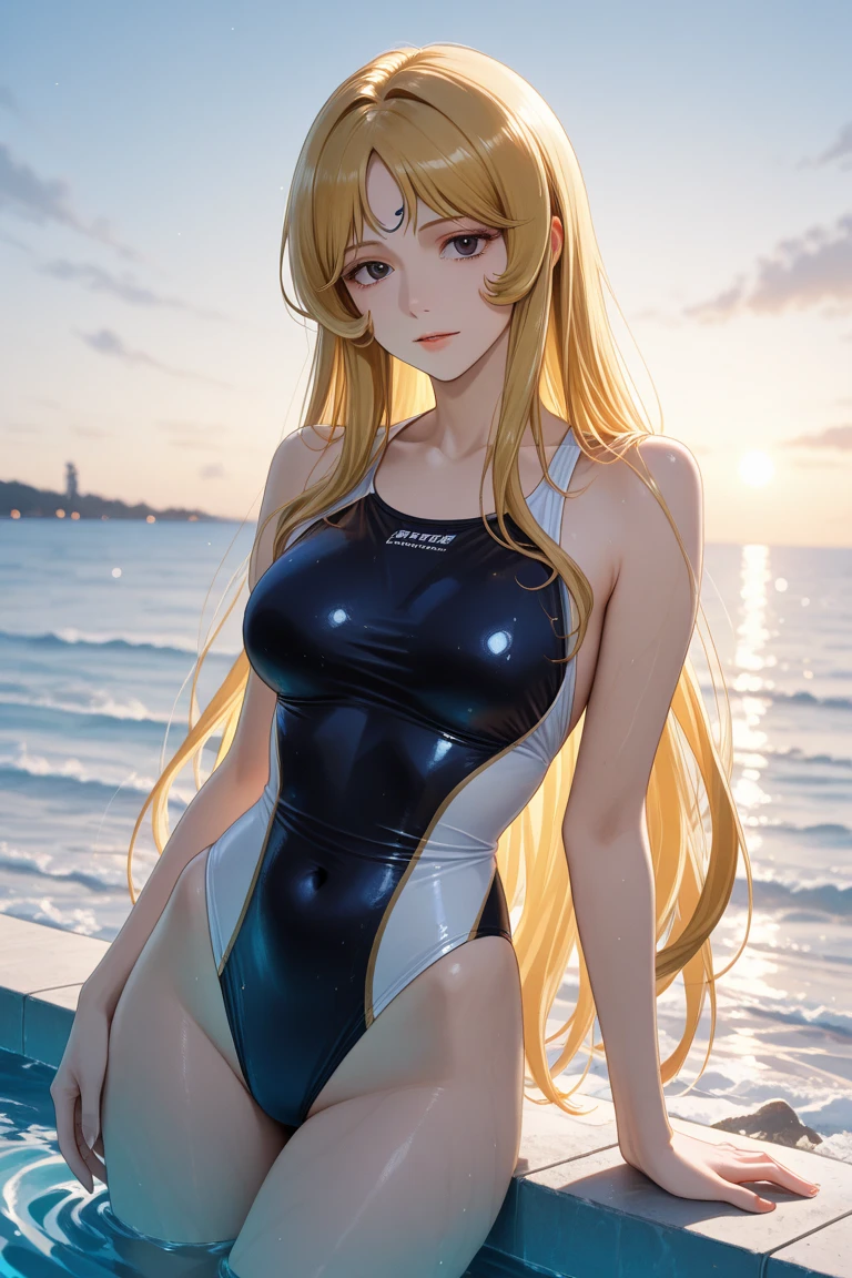 Woman with ,golden curly hair,Blue eyes,white fox ears,wear sportsuit, ((pussy)) , crotchless panties
