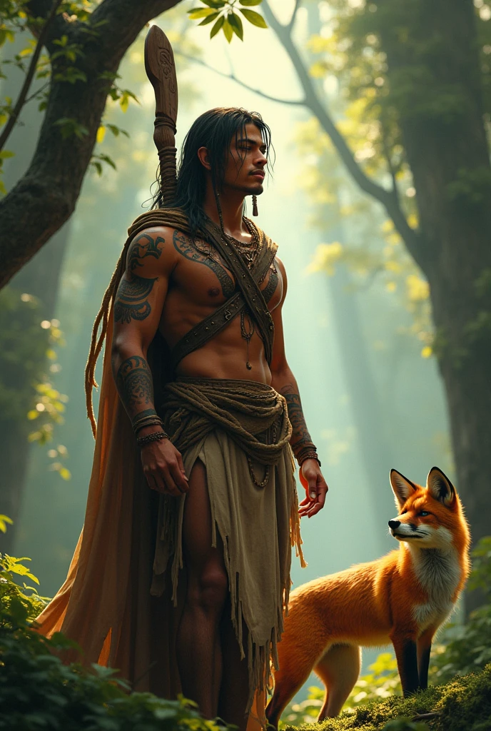 Generate a majestic image of a young male like a gods, surrounded by an aura of power and grace, white hair, short hair, shirtless, slim body ,emanating wisdom and strength around you
