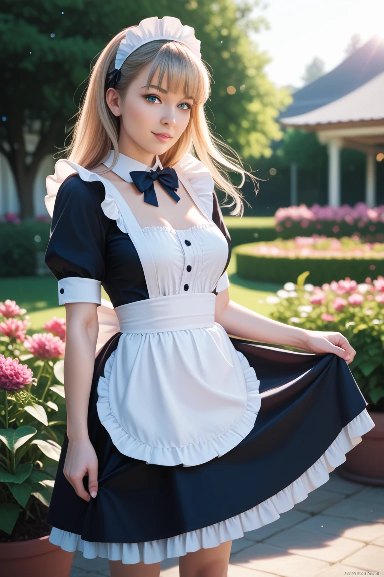 (Very cute 20 year old young woman from Japan),  ((bright blonde delicate hair)), ((Short hair with side wave twintails)),(((Slender and slender body type)))，medium bust size､small breasts､ (((clean hands)))，(Curly/kinky hair)，(((very sweet smile))), (((She is wearing navy blue and white lace panties)))，(((She is wearing a navy blue and white knit dress.))) ，((top quality, 16 km race, muste piece: 1.3)), light on face, super detailed face, highly detailed lips, detailed eyes,