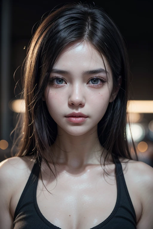 ultra realisitic photo, ((21 year old girl wearing training bra)), Dean, (narrow hips), (freckles: 1.0), 1 girl, blush, work of art, best qualityer, absurdrez, awarded photo, extreme detail, extremely complex,, face detailed + eyeballs, natural lighting, realisitic, highy detailed, fot, work of art, high qualiy, high qualiy, high resolution, sexly, kind, face detailed, whole body, beautiful  face, open black shirt, shiver, 1solo, 1 girl