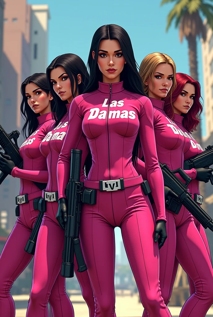 A Femenina version of two women with faces, curved bodies and perfect charms, in Marvel superheroine outfits --auto