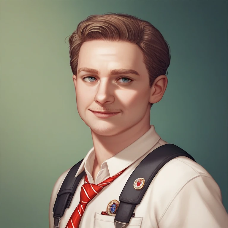 1personagem masculino da disney, pixar, com terno cinza e camisa branca, com gravata azul, com bolinhas brancas, com placa com nome Isac Lima, cabelo castanho escuro,olhos castanhos, Rectangular Square Glasses, ,sorrir,desenho animado estilo disney, With planes in the background...