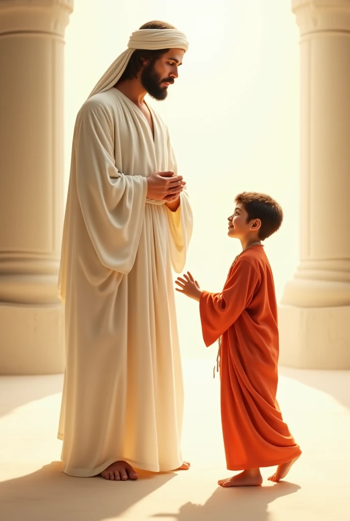 Child asking father for blessing