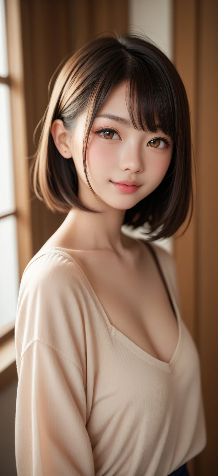 One Girl, (Beautiful girl, Delicate girl:1.3), (21 years old:1.3),
break, (White floral kimono:1.2), (publish nudes:1.3),
break, (futon、Japanese style hotel:1.2), (lie down wide:1.3),
break, Very beautiful eyes, (Symmetrical eyes:1.3),
break, Small breasts, Brown eyes, Show your forehead、bob cut, Brown Hair, (embarrassed、blush、aroused),
break, (Eye and facial details:1.0),From above、High angle、
break, (masterpiece, Highest quality, Super detailed, Detailed face, 8K)