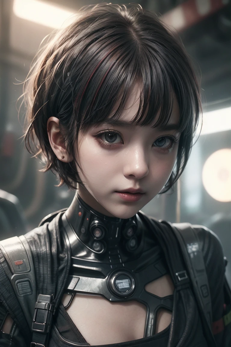 portrait of cyborg child --auto --s2