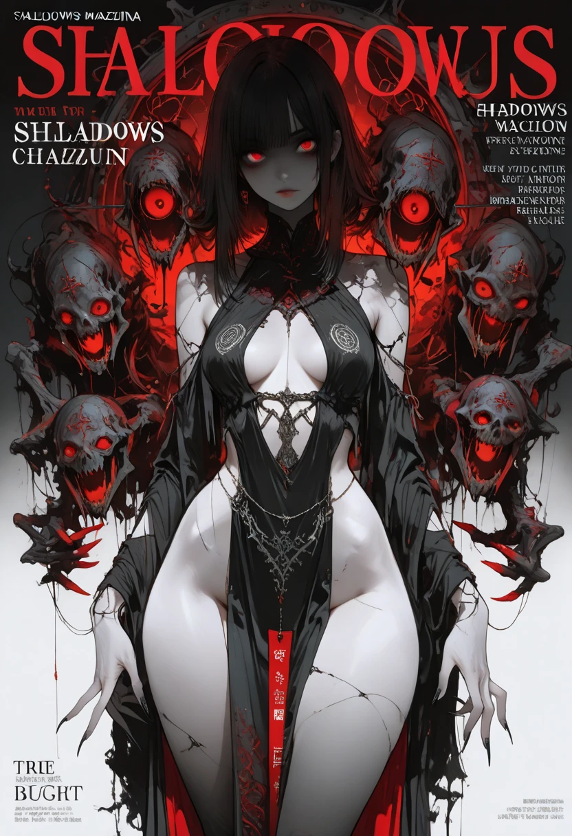 Woman body set large breasts(best quality, highres, ice skull:1.1), A girl with a body made of lava, featuring a Dracula Orchid pattern. (best quality, ultra-detailed), (realistic), vibrant colors, intense lighting, lava-like texture, hauntingly beautiful composition, surreal atmosphere, contrasting dark shadows, mesmerizing glow, detailed facial features, flowing lava tendrils, fiery eyes, ethereal presence, intricate floral patterns, mysterious aura."