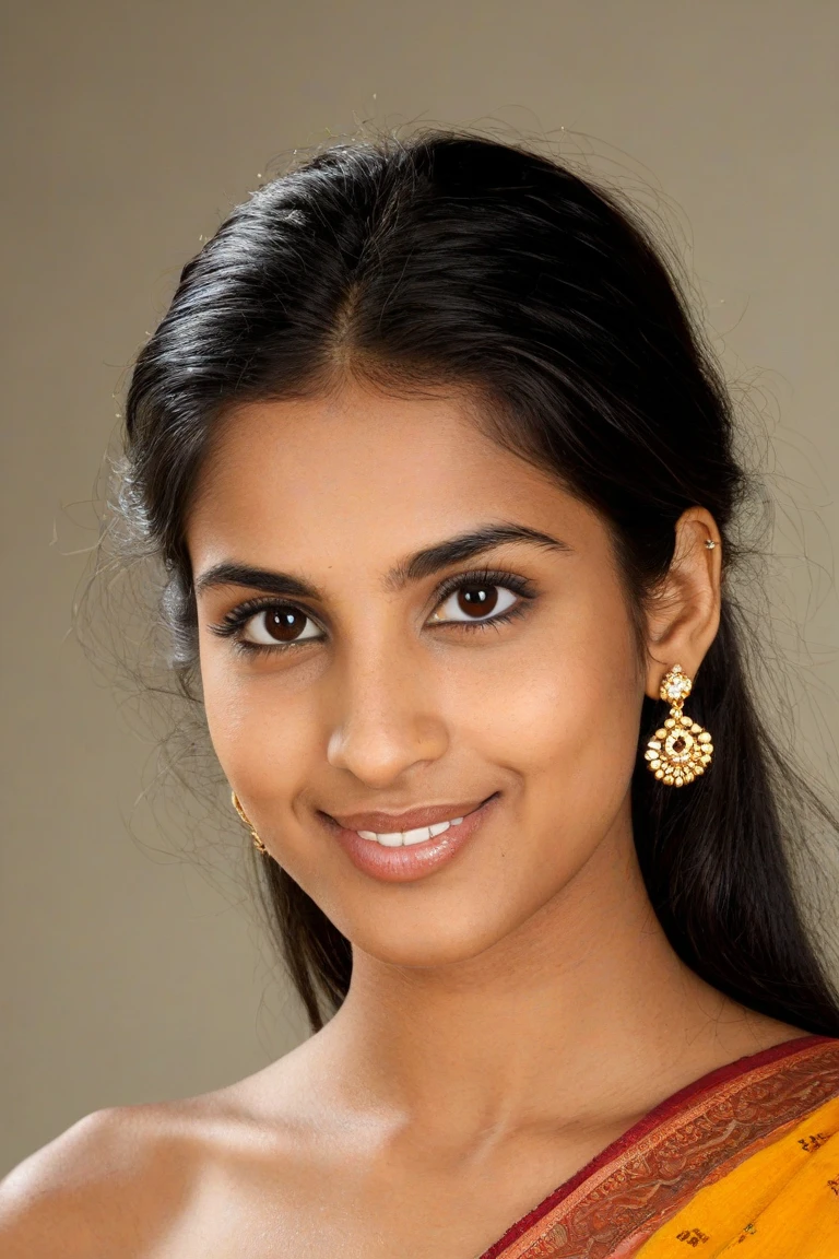 Indian cute girl, cute smile, close sexy look