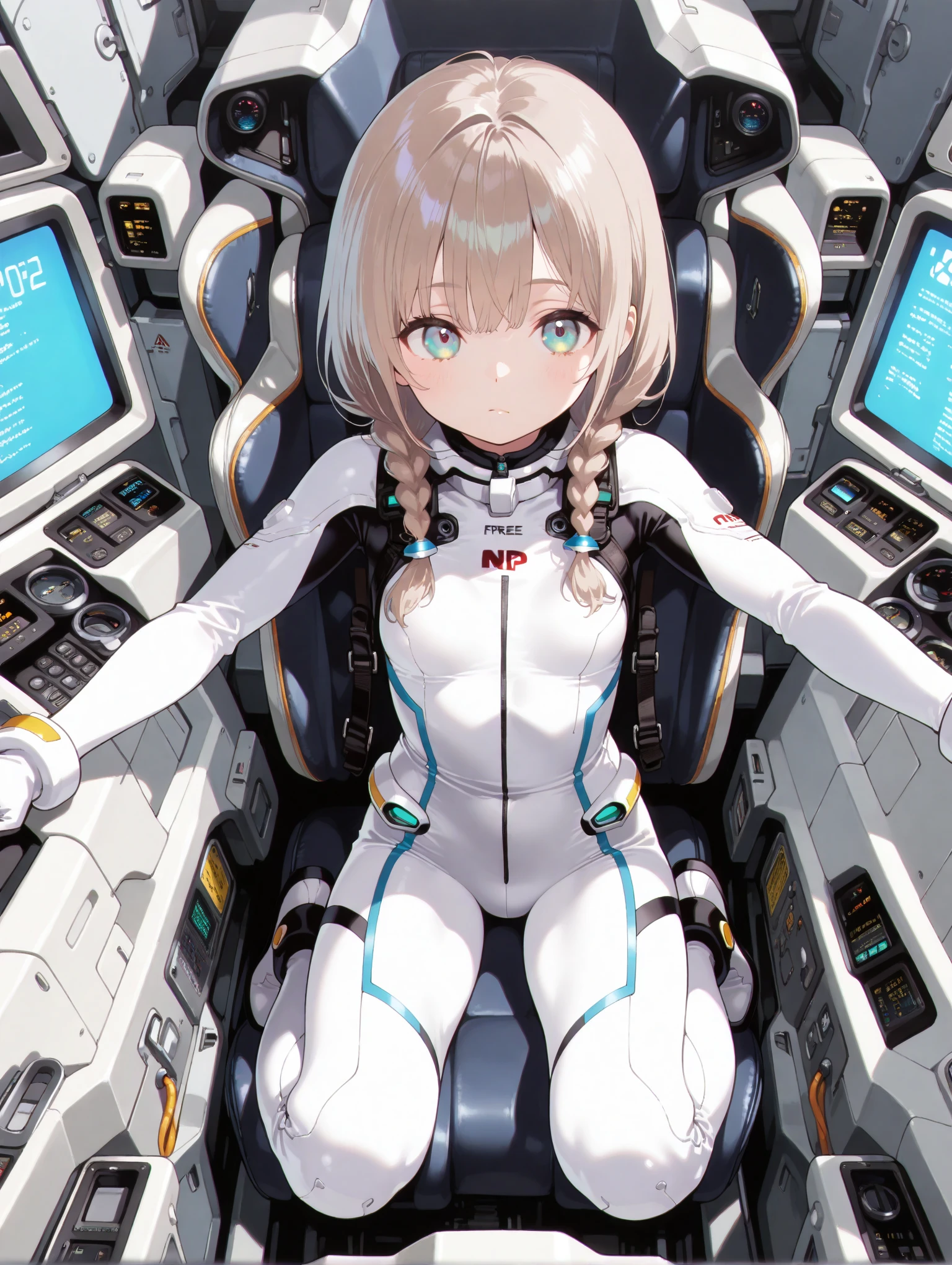 ((table top, highest quality, High resolution, nffsw, perfect pixel, Depth of the bounds written, 4K, nffsw, nffsw))), masterpiece, highest quality, High resolution, 1girl, solo, blonde long hair,headphone,headset,big breasts, BREAK have electric massager,(spread legs):10,squat, looking at viewer,steam,steam,smile,BREAK (shiny latex white vest):10, white down skirt,astrovest,downjacket,downskirt,BREAK,long hair, BREAK blue eyes, black ,belt,black tights,black long sleeves,medium breasts,japanese women, blurry, lips, blurry background, astrovest,BREAK sitting bed,white futuristic room, building, scenery, reflection, science fiction,spacecraft, airliner seat,holographic interface ,BREAK (red blush):10,open mouth,screaming,climax,orgasm:5,embarrassed,blush,skirt lift up,show off panties,show off daiper,daiper:1.5,( white panties:1.1), cameltoe,BREAK breakdomain