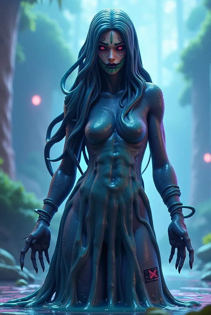 masterpiece by H. P. Lovecraft realistic photography, without clothes zombie ((nude zombie)), decomposing green body, 12k definition, full body of two beautiful cute nude creepy scary psycho zombie twin monster bat girls with sparkly translucent pale ghostly dark evil skin cuddling close without clothes decaying green body, very intricate scary facepaint bodypaint, detailed bright ghostly blue eyes, freaky shiny emo, light blue and light green dark hair, and evil scary wicked grin, dark shadowy scene in very spooky haunted house, ultra-detailed, ((dark art)), horror swamp, full body view, head to toe, UHD