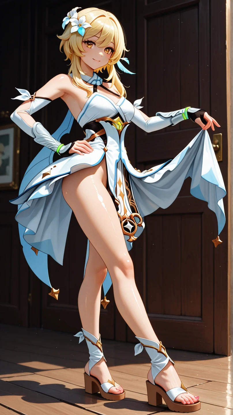 ((profesional: Paso a paso, taking into account even the smallest detail, Resultado final a nivel de Dios))): "genshin impact: furina, (solo 1girl), sexy furina, orange size tits, furina whith water power, full body, cowboy shot, (all intricate details)"