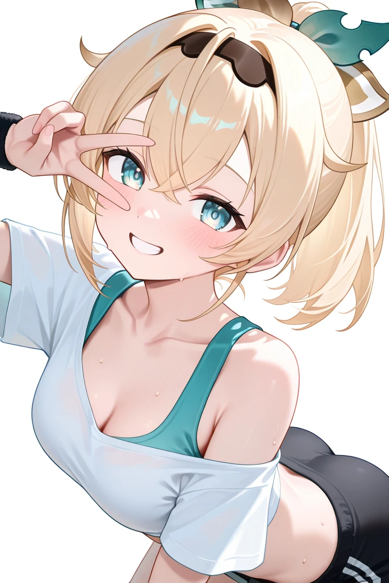 Kazama Iroha/(Holographic live broadcast/), perfect face, Place your arms by your sides, masterpiece, ultra high resolution, high quality, 4k, Upper body:1.5,
