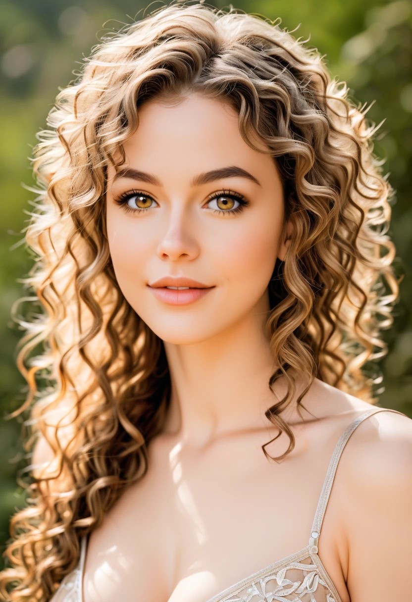 European Women,beautiful and generous,Long curly hair
