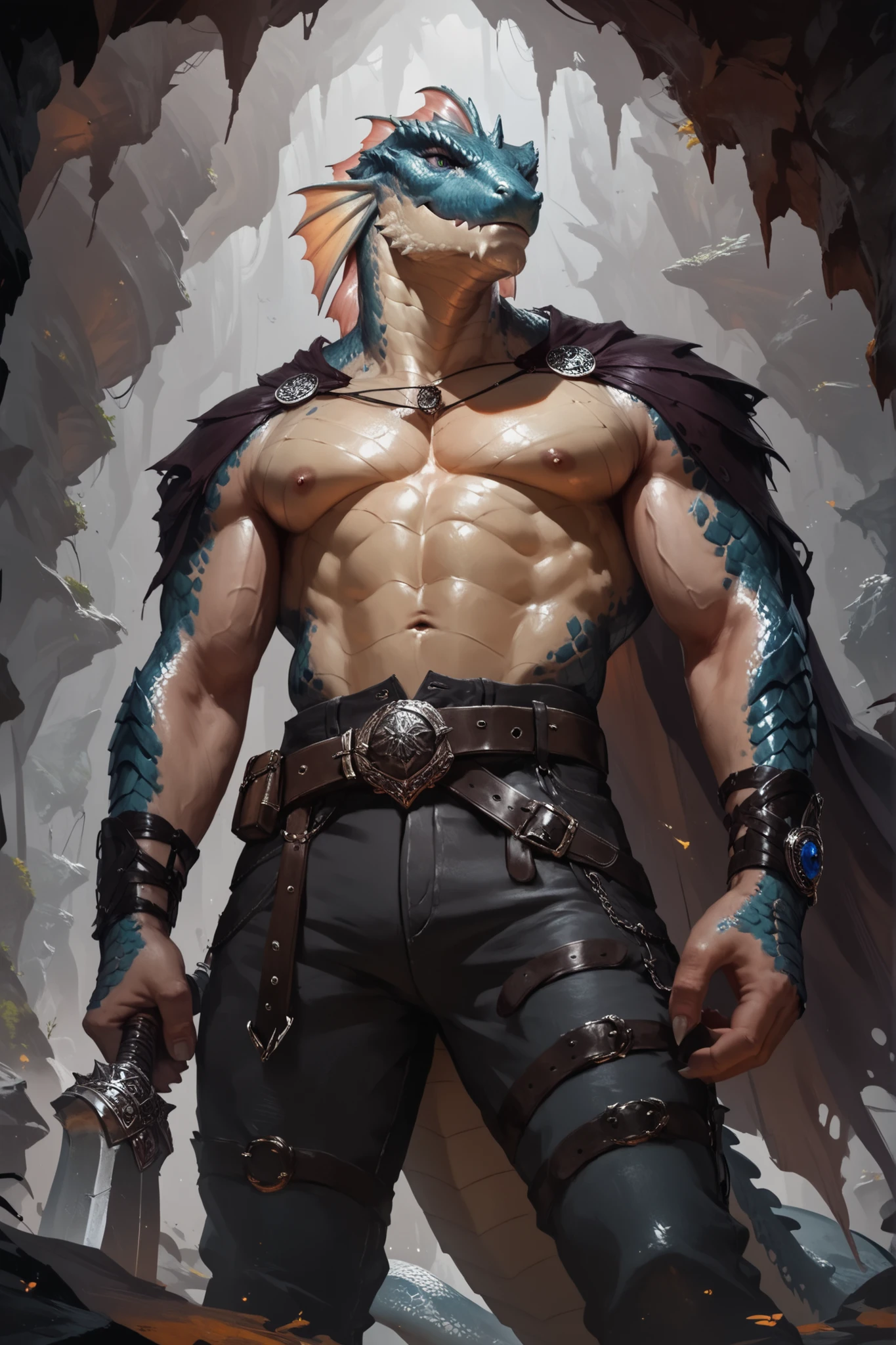 male、Strong、Warrior、soldier、mask、Tribe、frontier、Ready for battle、male、male根、muscle、Training、skin、Expose、naked、Thin waistband。