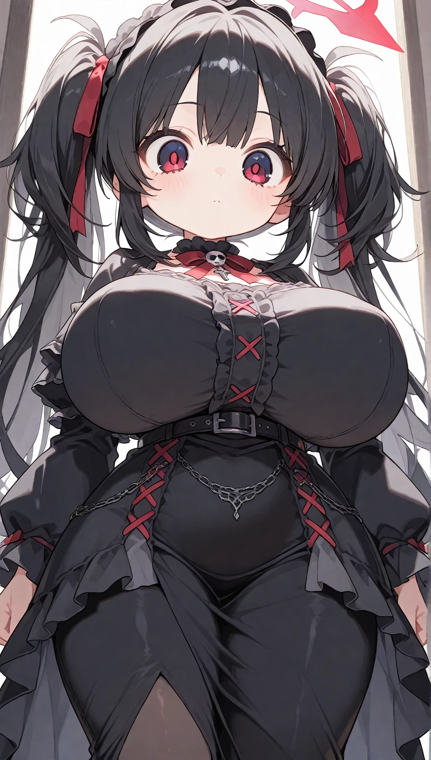 大きな胸とblackい翼を持つアニメの女の子がカメラに向かってポーズをとる, 悪女はblackい天使の羽を持つ, tits, Enchanting anime girl, black, blackい羽根の翼, Beautiful Succubus, Breasts covered and SFW, 腕の代わりにblackい翼, Top rated on pixiv, Devil Anime Girl, Succubus in a tight short dress, Ahegao, Big Breasts!