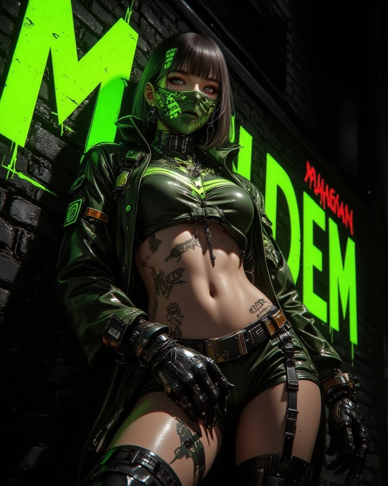 ((best qualtiy, 8K, tmasterpiece:1.3)), Sharp:1.2, perfect figure beautiful woman:1.4, Slim abs:1.2, ((Layered Hair Style, huge tit:1.2)), Chinese Beauty, Drink in the bar，Full body photo of a woman，adolable，Temperament，ellegance，Wear a school uniform，Superskirt，cyberpunk high fashion，Hyper-realistic cyberpunk style, Cyberpunk 2 0 y, Cyberpunk-city, cyberpunk lut, bright cyberpunk glow, has cyberpunk style, cyberpunk fashion，16k，Highest image quality，Beautiful facial features，light make-up，Sense of oppression，Dignified and elegant，Perfect hand bones, Slender thighs, Highly detailed facial and skin texture，A detailed eye，二重まぶた，Look sideways at the camera，