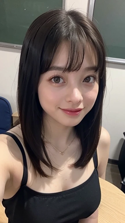 gorgeous woman, 1 girl, white one-piece swimsuit:1.2, skinny, healthy, perfect body:1.2, abs:1.1, dark brown hair:1.1, rain wet, wet body:1.2, night pool room:1.6, ultra-detailed face, detailed lips, detailed eyes, double eyelids, pubic hair, black skin, trimmed bangs, shy smile, (best quality,8k,masterpiece:1.3)