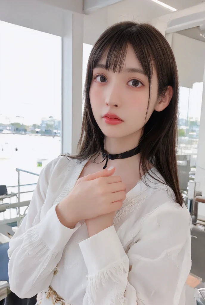 (64k uhd,RAW Photos,best qualtiy,masterpiecel1.4),(realisticlying,photos realistic:1.37),Photos of Japan girls,Wear a uniform,naturey(Large cleavage:1.25),(Small:1.4),looking at away,Tempting smile,(Kpop Idol),dishevled hair,((Short)),(Pink blush),(illuminating),Pool,Sit on the bed,,(独奏),dynamicposes,(setup ),(femele), (Puffy eyes:1.3), (delicate legs), nffsw, ighly detailed, Environmental occlusion, Harmonious composition, Fine Art Photography,((Liuhai)),gigantic cleavage breasts,((Shoot from bottom to top)),Long legs,Wearing black stockings,full body Esbian,the perfect appearance,((makeup))