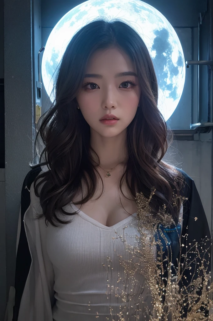 a close up of a woman with a black bra top and a white jacket, sakimichan, anime thai girl, ruan cute vtuber, dang my linh, nivanh chanthara, trending at cgstation, young and cute girl, sakimi chan, ruan jia beautiful!, 19-year-old girl, xintong chen, there is cleavage, round breasts, thin smile, one eye blinks
