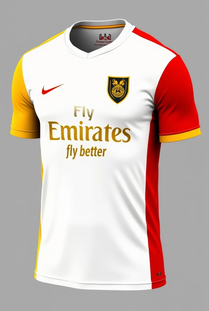 Create a sports jersey that exudes elegance through simplicity. The jersey should be primarily white with subtle golden accents, focusing on minimalistic lines and patterns. The design should be sleek, with a modern, high-end look, where the golden accents appear as delicate lines tracing the contours of the jersey. The player number should be placed discreetly on the chest and back, with a minimalist font that complements the overall design. Short sleeves in solid white complete the look.
