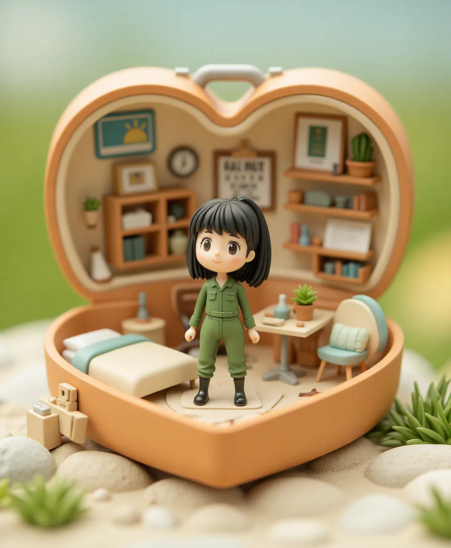 mini\(ttp\),gundam\(rx78\), (8k, RAW photo, best quality, masterpiece:1.2),((1girl in mobile suit), in bedroom, indoors),((isometric)), miniature, landscape,<lora:miniature_V1:0.6>, ((simple background)), clean floor, <lora:RX78_v2-000014:0.3>