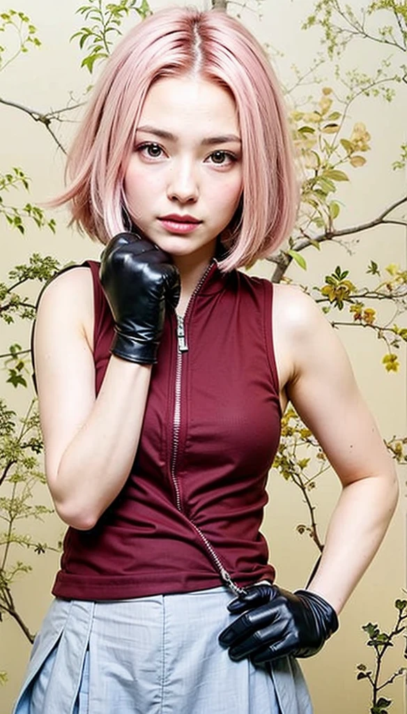 Emily Browning as Sakura Haruno, Extremely Realistic, Very Beautiful, 12 years old
