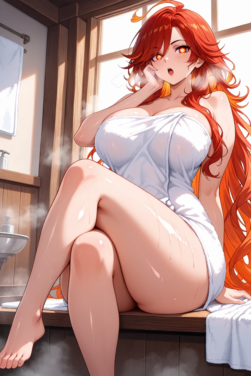 Possible choices for each tag are as follows: - Screen main(Sexy woman body with huge breasts, curvy, ) -Material(illustration, oil painting, digital art, photography) - Additional details((sensual curves, leaning hands on the jacuzzi, ass up, full body for the viewer, smile, sexy, holding a red rose, in a seductive pose, (looking above the shoulder back), (from behind)) - Image quality(best quality, 4k, highres, ultra-detailed, realiststilos de Arte(erotic art, glamour, fine art photography) - Color tones(rich and vibrant colors, warm tones) -lamplight(soft, lighting, emphasizing curves) Then the final prompt can be: "(best quality, 4k, highres, Jessica Alba face, ultra-detailed, jessica alba face, realistrotic art, sexy woman body with huge breasts, curvy, standing, in a seductive pose, rich and vibrant colors, warm tones, soft, lighting, emphasizing curves" (NSFW breasts),, hdri, extremely naked, nude, nua, pelada, nsfw, gigantic breast 1.9