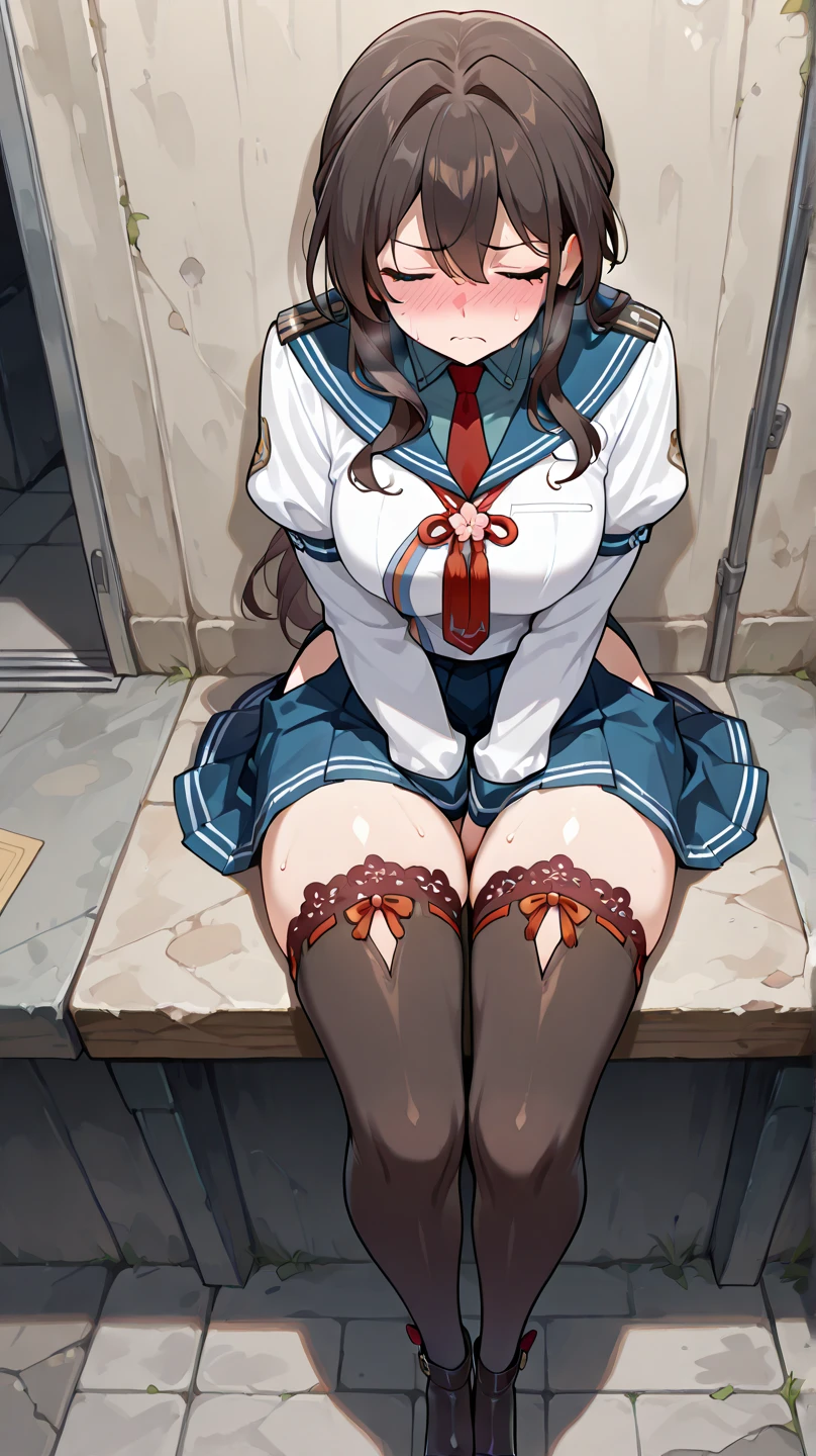 2 girls, strapped to chairs, (bondage chair:1.5), (open legs:1.5), (inside basement, underground, torture room), (ankles tied, wrists tied, ankle cuffs, wrist cuffs), arms to the sides, (blushing:1.5), (crying:1.0), (struggle:1.5), (blushing, worried, scared, teary eyes), ((tight clothes, short sleeves, sailor uniform, mini-skirt, shoeless)), perfect body, perfect face, beautiful face, beautiful eyes, detailed eyes, focus on face, centered