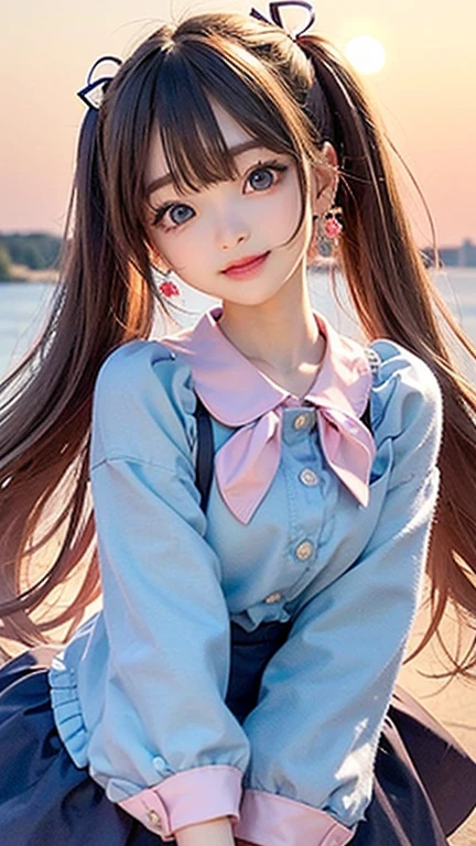 Realistic, Asuna Yuuki, ultra detalhe,Mikanyuuki, Mikan Yuuki, (olhos castanhos:1.7), pelos marrons, ornamento de cabelo, cabelo scrunchie, cabelos longos, scrunchie rosa, scrunchie, (peito achatado:1.2), Avental quebrar, blusa, 鎖骨, saia em camadas, camisa rosa, camisa, mangas curtas, saia, avental amarelo, quebrar olhando para o espectador, ARROMBAMENTO dentro de casa, quebrar (master part:1.2), melhor qualidade, high resolution, Unity 8k papel de parede, (illustration:0.8), (belos olhos detalhados:1.6), Rosto extremamente detalhado, perfect lighting, CG extremamente detalhado, (perfect hands, anatomia perfeita),