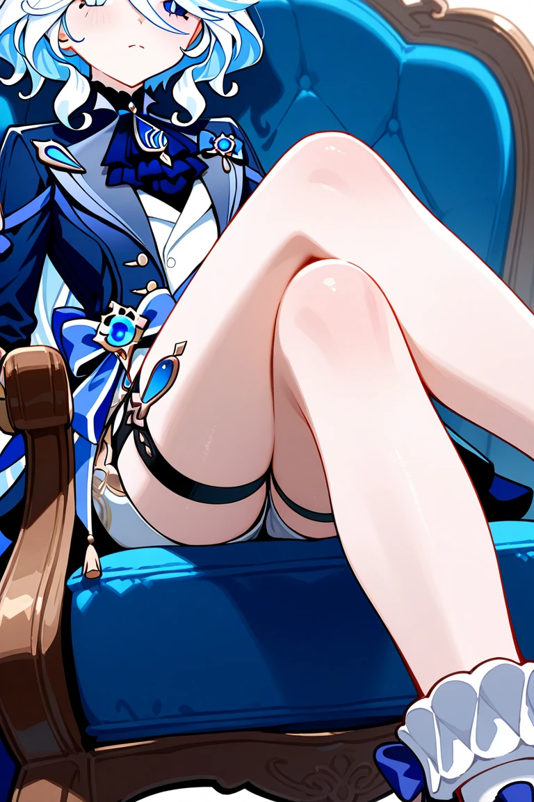 (shylily/(Twich/):1.5),(masterpiece:1.2),(best quality:1.2),, (1girl:1.3),((masterpiece, best quality)),(illustration),(detailedlight),((anextremelydelicateandbeautiful)),1girl,long hair,bright pupils,green bow,black skirt,shirt,jacket,blue legwear,kneehighs,boots,long sleeves,frills,black_footwear,solo,indoors