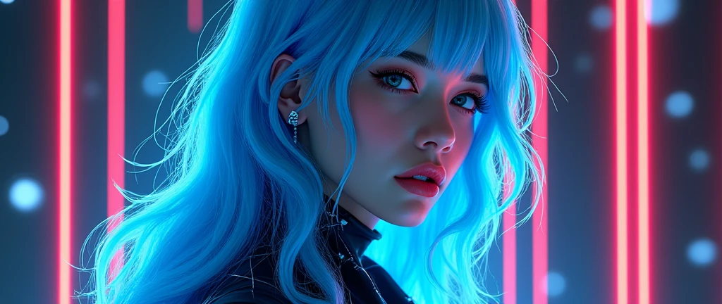 anime_artwork, rococo, grand_photograph, polaroid, annoyed_girl, neon_glowing_hair, canon_5d_mark_4, neon_light, kodak_ektar, flamboyant, pastel_colors, curved_lines, elaborate_detail, rococo, art by j.c. leyendecker
