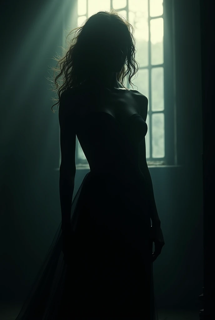 Female nude in dark place