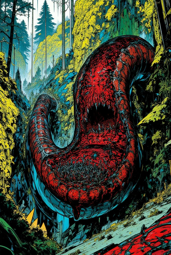 (futuristic poster) necronomicon monster