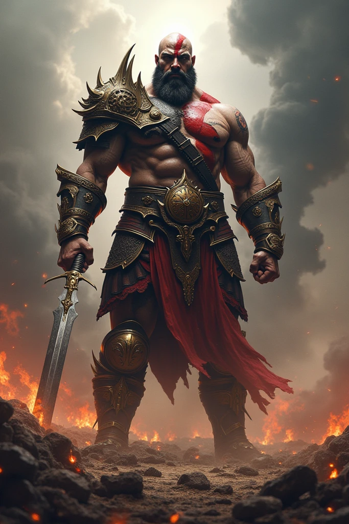 Yogi as god of war kratos