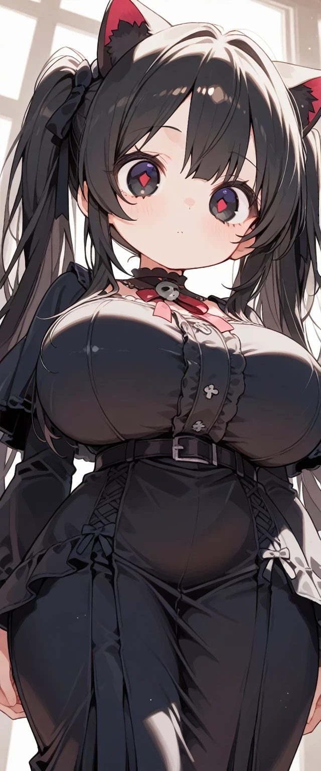 masterpiece,8k,1 cute girl,tight waist,huge breasts,red cheeks,parted lips,choker,off-shoulder sheer silk white collared sweater,glossy satin mini skirt with belt,shy smile,