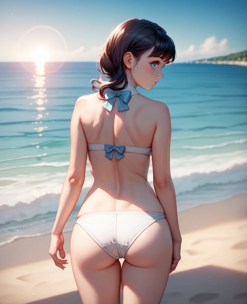 masutepiece, Best Quality, High resolution,
Solo, 1girl in, a blond, Yellow eyes, Ponytail, tail,
1girl in, Solo, tail, , Ass, cuLooking at Viewer, Holding, Bare shoulders, holding cup, Horse tail, Swimsuit, Outdoors, Tongue out, bikini of, day, tongue, Ponytail, Bangs, Standing, thighs thighs thighs thighs, Bubble tea, skyporn, :q, Hair Bow, cloud, medium breasts, Lback, Black bow, Disposable cups, ocean, Smile, White Bikini, from behind, Water, Bow, sarong, Strapless, Blue sky, See-through, Black Bikini, side locks, cleavage, foot oume, Wet, drinking straw, Bandeau, playing in the water, Strapless bikini, Very long hair