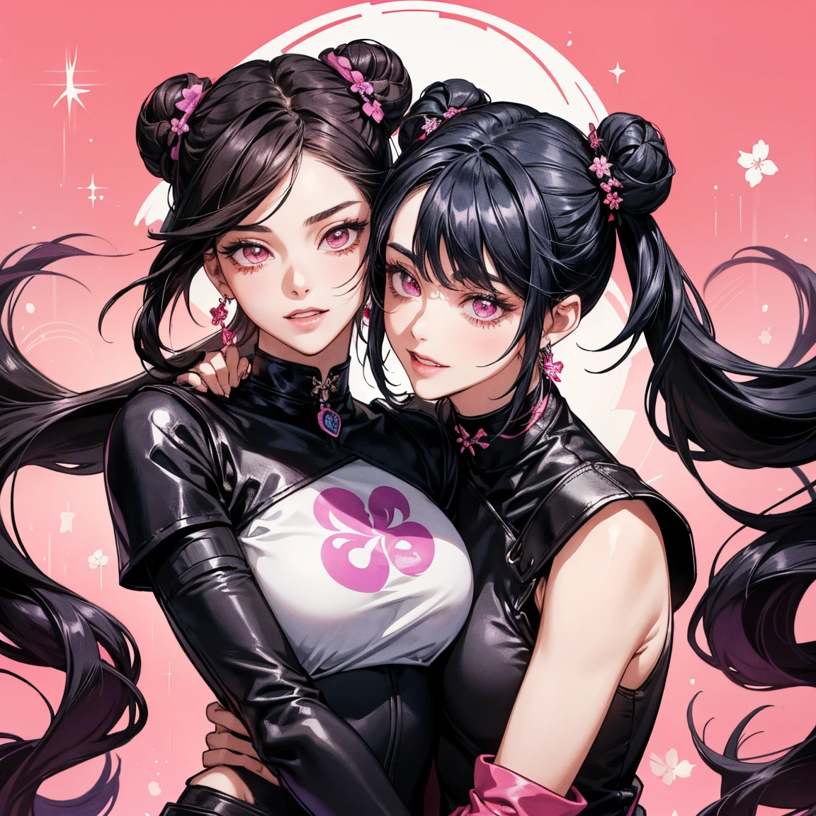 Black Hair, Long eyelashes, 淡淡的Smile, ivory, Horizontal hair, multicoloRed hair, Colored undercoat, Red hair, Hairpin, mole under eyes, Incompatible students, Empty eyes, Empty eyes, Dilated pupils, Heart-shaped pupil, Smile, shadow, Relief, Depth of Field, Motion Blur, brightness, Color gamut, Anime style, 8K, Super Detail, best quality, Ultra HD, 8K