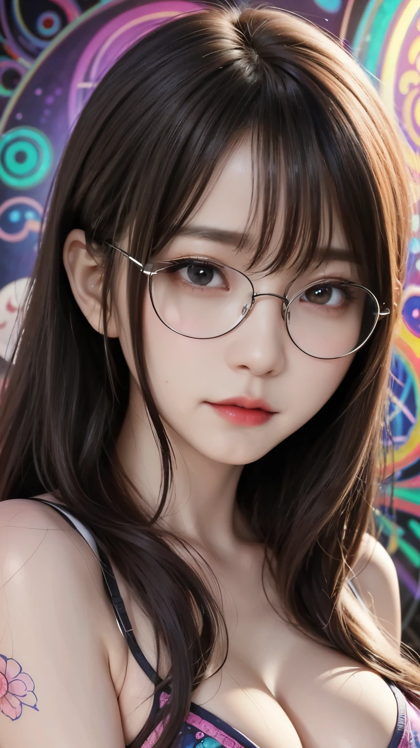 background（Black Night Sky，Big Moon），Woman close up，Wearing a white shirt、Purple Hair，Very long hair，very thick braids，((((Glasses))))、 realistic girl rendering, 8k artistic german bokeh, Enchanting girl, Realistic girl, Gurwitz, Gurwitz-style artwork, Girl Roleplay, Realistic 3D style, cgstation Popular Topics,, 8K Portrait Rendering,（Faithfulness，Faithfulness：1.4），Sparkling eyes，Purple eyes、Hell Demon, Black-scaled youkai, Chinese legend hell scene, Extreme horror, Zhang Yimou's film style, The picture is bright, Extremely detailed line drawings CG artwork, See the devil clearly, Demonic face, Detailed face, There is an open and clenched fist state, Light and shadow effect, Beautiful and dynamic pose, Detailed rendering, Colorful scenes, Full of depth, Vibrant lighting effects, Sketch a magnificent and mysterious atmosphere